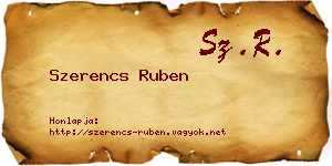 Szerencs Ruben névjegykártya